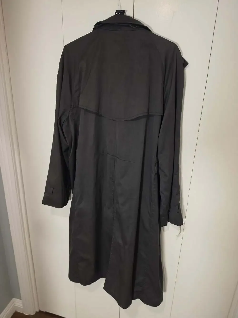 Kuppenheimer Vintage Black Trench Coat with Nova Check Lining